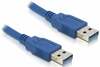 Kaabel Delock 82536, USB 3.0 A male, 3 m, sinine