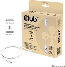 Kaabel Club 3D CAC-1572 USB-C, 1.2 m, valge