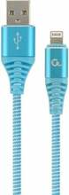 Kaabel Gembird CC-USB2B-AMLM-1M-VW, USB-A / Lightning, 1 m, sinine/valge