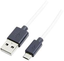 Kaabel Logilink micro USB, 1.8 m, valge/must