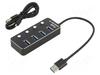 USB jagaja Gembird UHB-U3P4P-01, USB 3.1 Gen 1, 4 porti, must