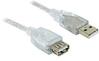 Kaabel Delock 82239 USB-A - USB-A, 1,8 m, valge