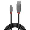 Kaabel Lindy 36734 USB2 A - Micro-B, 3 m, antratsiit