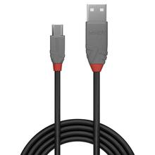 Kaabel Lindy 36734 USB2 A - Micro-B, 3 m, antratsiit