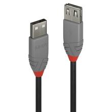 Kaabel Lindy Anthra Line USB 2.0 Type A M/F, 36705, 5 m, must