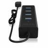 USB jagaja Raidsonic IB-HUB1409-U3, 40 cm, must
