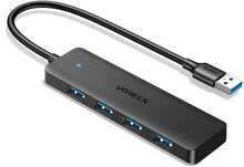HUB Ugreen CM219, 4 USB-A 3.0 porti, 1 m, must