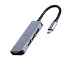 USB-C jagaja Gembird UHB-CM-U3P1U2P3-01, 4 porti (1 x USB 3.1 + 3 x USB 2.0), hõbe