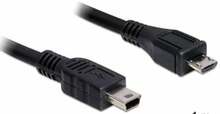 Kaabel Delock, Mini USB - Micro USB B, 1 m, must