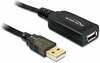 Kaabel Delock 82689, USB 2.0 A male - A female, 15 m, must