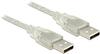 Kaabel Delock 83889 USB-A - USB-A, 2 m, läbipaistev