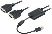 Adapter Logilink AU0031, USB 2.0 to 2x Serial, 0.45 m, must