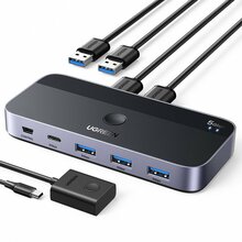 Ugreen CM662 USB 3.0 lüliti 2-in-4, must