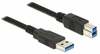 Kaabel Delock USB 3.0, 0.5 m, must