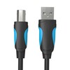 Kaabel Vention VAS-A16-B100, USB 2.0 A - USB-B, 1 m, must