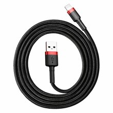 Kaabel Baseus Cafule USB Lightning, 2 A, 3 m, must/punane
