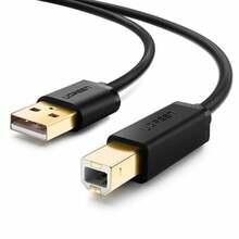 Kaabel Ugreen 10351, USB 2.0 A - B, 3 m, must