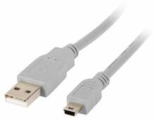 Kaabel Lanberg CA-USBK-10CC-0018-S USB 2.0 A male - Mini USB 2.0 B male, 1,8 m, hall