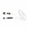 Kaabel Sbox 2IN1W USB, Micro USB + IPH.5, 1 m, valge