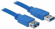 Kaabel Delock 82538 USB 3.0 A male to USB 3.0 A female, 1 m, sinine