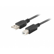 Kaabel Lanberg CA-USBA-15CU-0010-BK, USB 2.0 A - USB B, 1 m, must