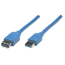 Kaabel Manhattan USB-A pikendus, 2 m, sinine