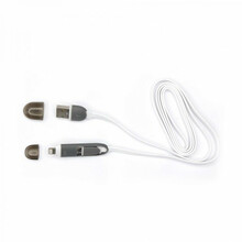 Kaabel Sbox 2IN1W USB, Micro USB + IPH.5, 1 m, valge