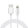 Kaabel Savio CL-192 USB-A - Lightning, 1 m, valge, 2.4 A