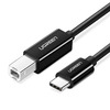 Kaabel Ugreen US241, USB-C 2.0 – USB-B, 1 m, must