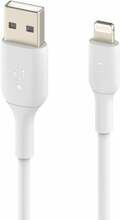 Kaabel Belkin CAA001BT0MWH, Lightning - USB-A, 0.15 m, valge