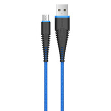 Kaabel Devia Fish 1, Micro USB, 1.5 m, sinine