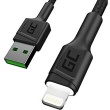 Kaabel Green Cell, USB - Lightning, 2 m, must