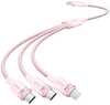 Kaabel Vention CTPPG, USB 2.0 A kuni 3in1, 1.5 m, roosa
