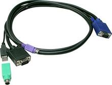 KVM-kaabel Level One ACC-3203, USB + PS/2, 5 m, must