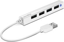 USB jagaja Speedlink Snappy Slim SL-140000-WE, 4 porti, USB 2.0, valge