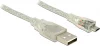 Kaabel Delock USB 2.0 A - Micro-B, 5 m, läbipaistev