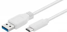 Kaabel Microconnect USB 3.2 Gen 1 USB-A - mikroUSB, 0,5 m, valge
