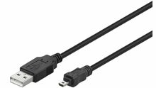 Kaabel MicroConnect USB-A - miniUSB, USBAMB82, 1,8 m, must