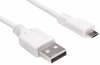 Kaabel Sandberg 440-33 USB 2.0 A male to Micro USB B male, 1 m, valge