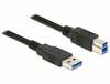 Kaabel Delock USB 3.0, 2 m, must