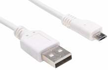 Kaabel Sandberg 440-33 USB 2.0 A male to Micro USB B male, 1 m, valge
