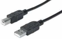 Kaabel Manhattan USB 2.0 A - B, 1.8 m, must