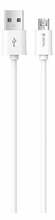 Kaabel Devia Smart EC081, USB - MicroUSB, 1 m, 2.1 A, valge
