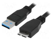 Kaabel Logilink CU0027 USB A - Micro USB B, 2 m, must