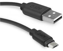 Kaabel SBS TECABLEMICRO2K, USB-A - Micro-USB, 2 m, must