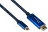 Adapter Alcasa 4520-CSF030B USB-C to HDMI A, 3 m, sinine