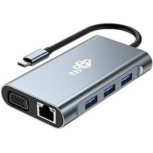 Adapter TB 8in1 USB-C HDMI x2, USB, VGA, RJ45, PD