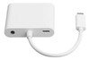Adapter Deltaco USB-C HDMI/VGA/Audio 100W PD 3.0, valge
