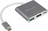 Adapter SilverStone SST-EP08C USB-C to HDMI/USB-C/USB-A, hõbe