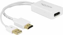 Adapter Delock HDMI-A mees DisplayPort emane, valge